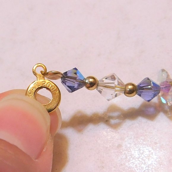 Swarovski White and Blue Crystal Bracelet - Picture 3 of 3